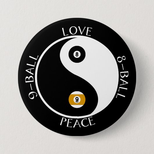 Love Peace pool-knoppen Ronde Button 7,6 Cm (Voorkant)