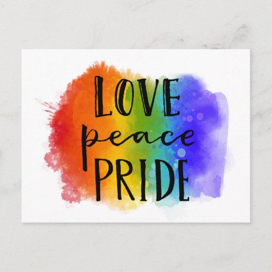 Love Peace Pride Briefkaart (Voorkant)