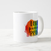 Love Peace Pride Grote Koffiekop (Voorkant rechts)