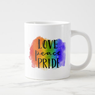 Love Peace Pride Grote Koffiekop