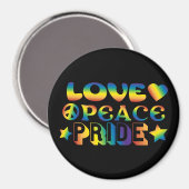 Love Peace Pride Magneet (Voorkant / Achterkant)