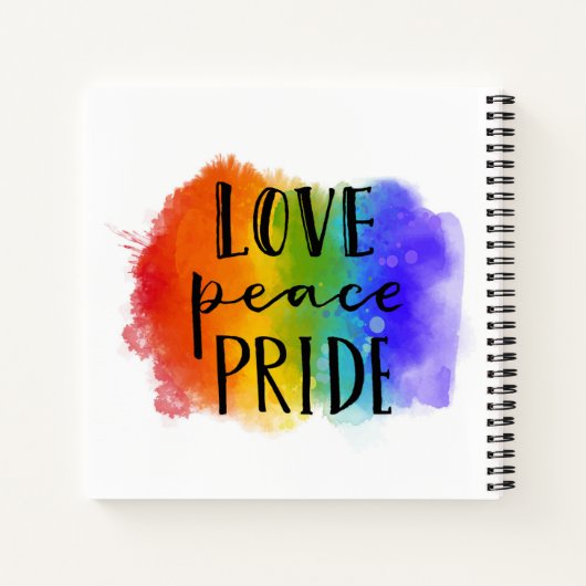 Love Peace Pride Notitieboek (Achterkant)