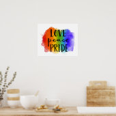 Love Peace Pride Poster (Keuken)