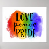 Love Peace Pride Poster (Voorkant)