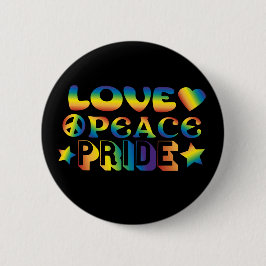 Love Peace Pride Ronde Button 5,7 Cm