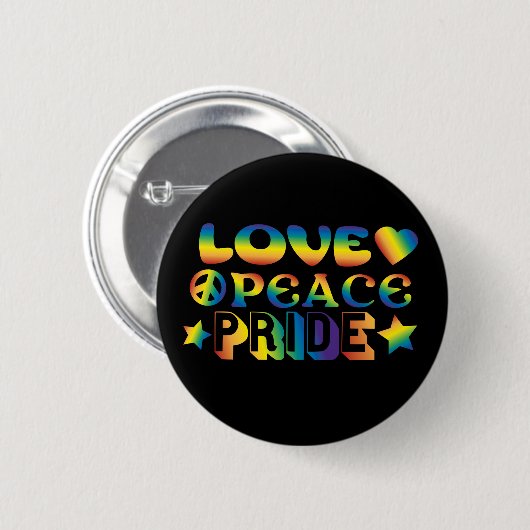 Love Peace Pride Ronde Button 5,7 Cm (Voorkant /achterkant)