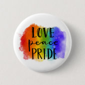 Love Peace Pride Ronde Button 5,7 Cm (Voorkant)