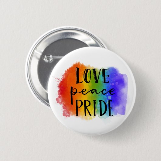 Love Peace Pride Ronde Button 5,7 Cm (Voorkant /achterkant)