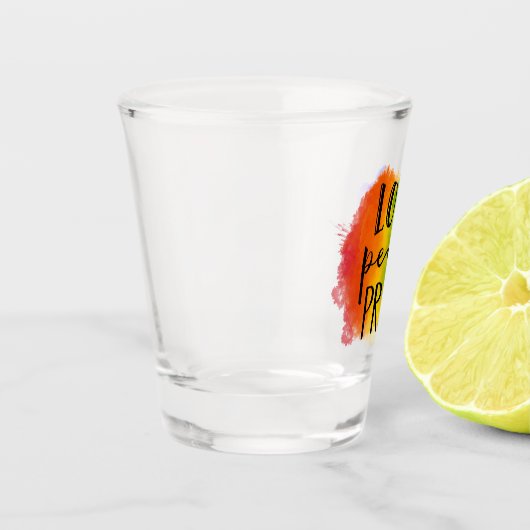 Love Peace Pride Shot Glas (Links)