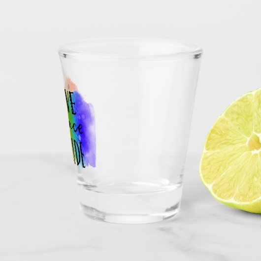 Love Peace Pride Shot Glas (Rechts)