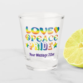 Love Peace Pride Shot Glas