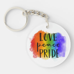 Love Peace Pride Sleutelhanger