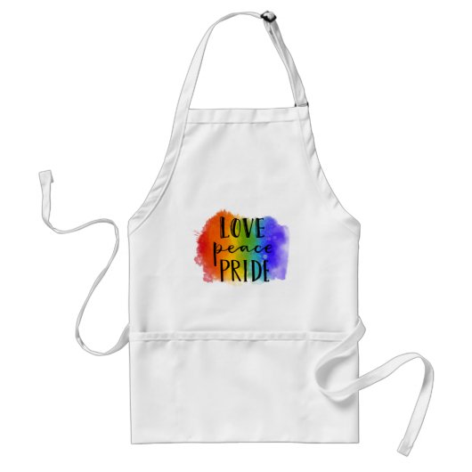 Love Peace Pride Standaard Schort (Voorkant)