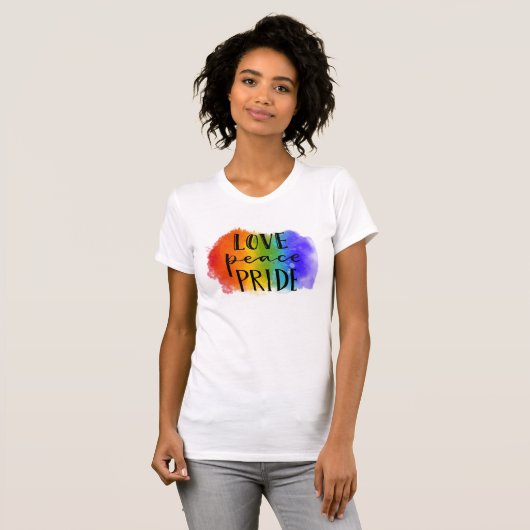 Love Peace Pride T-shirt (Voorkant volledig)