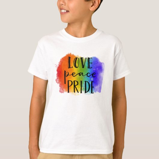 Love Peace Pride T-shirt (Voorkant)