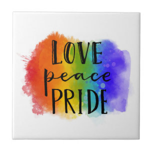 Love Peace Pride Tegeltje