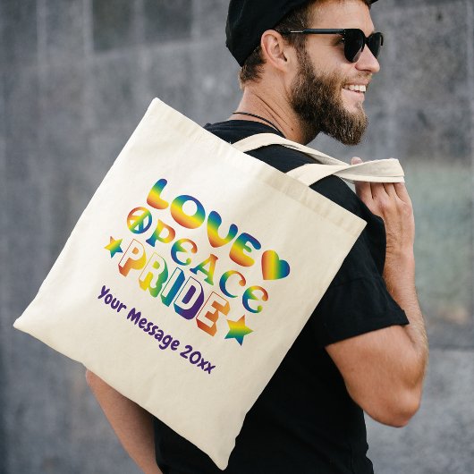 Love Peace Pride Tote Bag