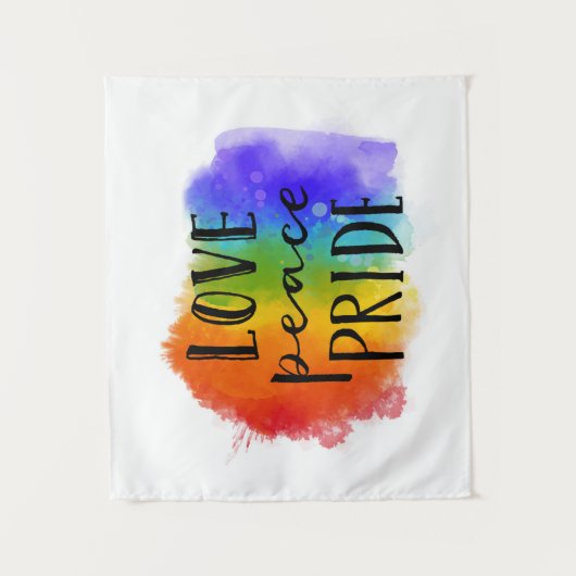 Love Peace Pride Wandkleed (Voorkant)