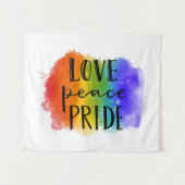 Love Peace Pride Wandkleed (Voorkant (horizontaal))