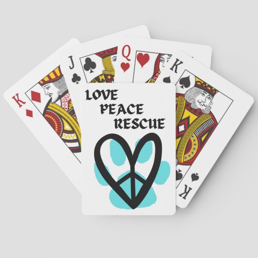 Love Peace Rescue-kaarten Pokerkaarten (Achterkant)