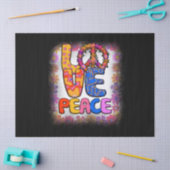 Love Peace Retro 60s & 70s Floral Hippie Peace Tissuepapier (Craft)