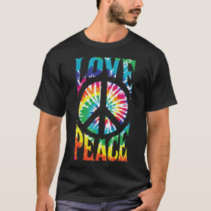 Love-Peace-Retro-70s-Floral T-shirt