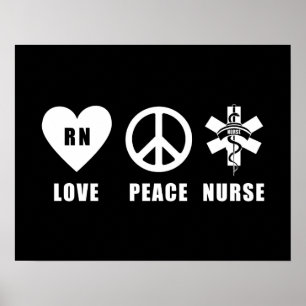 Love Peace RN Poster