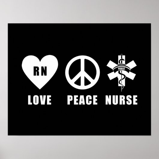 Love Peace RN Poster (Voorkant)