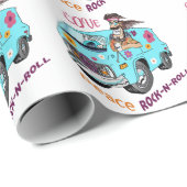 Love Peace Rock N Roll Cadeaupapier (Rol Hoek)