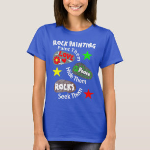 Love Peace Rocks Kindness Rock Painting Graphic T-shirt
