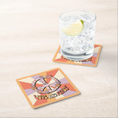  Love Peace Sign Flowers  Kartonnen Onderzetters (Insitu)