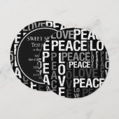Love Peace Typography Sweet Sixteen Kaart (Voorkant / Achterkant)