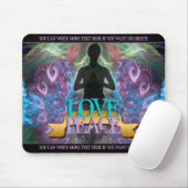 Love Peace Zen Yoga Fractal Art Mousepad Muismat (Met muis)