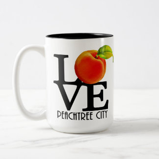 LOVE Peachtree City Georgia 15oz Tweekleurige Koffiemok