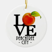 LOVE Peachtree City Keramisch Ornament (Voorkant)
