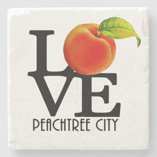 LOVE Peachtree City Stenen Onderzetter (Voorkant)