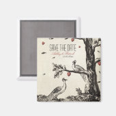  Love Peacock op een liefdesboom Magneet (Voorkant / Achterkant)