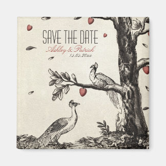  Love Peacock op een liefdesboom Magneet