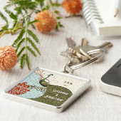  Love Peacock Wedding Sleutelhanger (Zijkant)