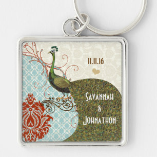  Love Peacock Wedding Sleutelhanger