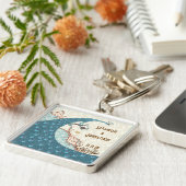 Love Peacock Wedding Sleutelhanger (Zijkant)