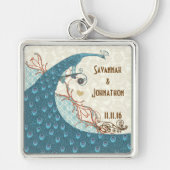 Love Peacock Wedding Sleutelhanger (Voorkant)