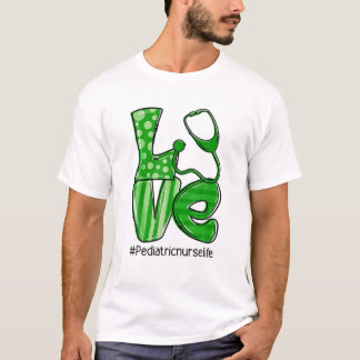 Love Pediediatric Neurse Life Irish Shamrock St Pa T-shirt