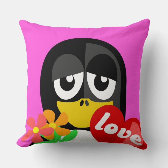 LOVE PENGUIN KUSSEN (Voorkant)