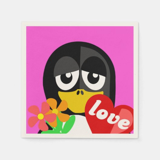 LOVE PENGUIN SERVETTEN (Voorkant)