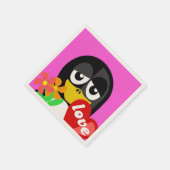 LOVE PENGUIN SERVETTEN (Hoek)