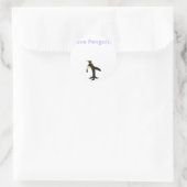 Love Penguins - Penguin Ronde Sticker (Tas)