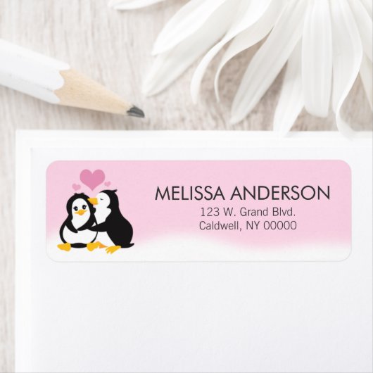 Love Penguins Return Address Labels (Insitu)