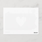 Love Pennsylvania Gray State Map Shape Adore Heart Briefkaart (Achterkant)