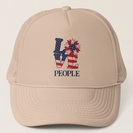 Love People Trucker Hat Trucker Pet (Voorkant)
